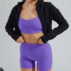 Buffbunny 4in legacy shorts party purple small